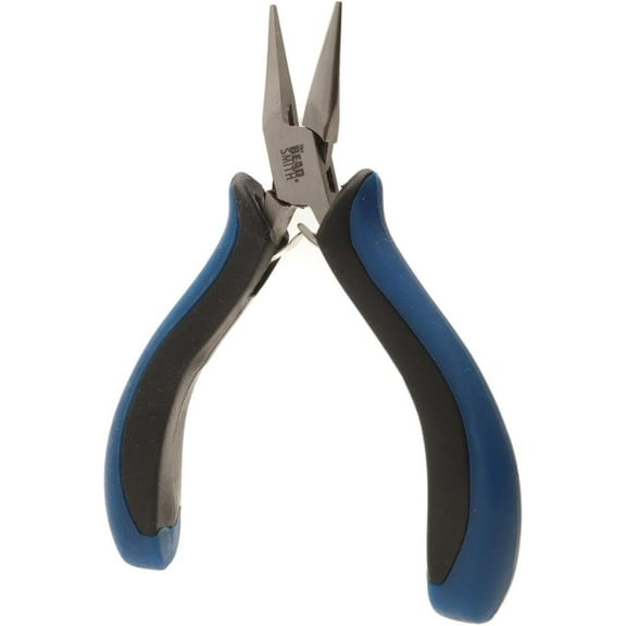 The Beadsmith Ergonomic Chain Nose Pliers - 5 inches (127mm) – Comfortable Ergonomic Grip, Double-Leaf Springs & Polished Steel Head – Extra-Fine Tips for Precision to Medium Level Work