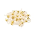 thumbnail image 1 of The Beadsmith Eye Glass Ends – Adjustable Rubber Connectors – Attached to Chain, Strap or Necklace – Works for Eyeglasses & Sunglasses – Clear Silicone & Gold Metal – .8” x .18” – 144 Pieces, 1 of 8