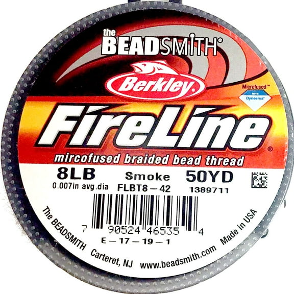 Beadsmith FIRELINE Beading Thread Crystal/Smoke 4LB 6LB 8LB 50 YRD/Spool