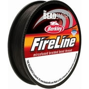 The Beadsmith Fireline by Berkley - Micro-Fused Braided Thread - 10lb. Test, 008"/.20mm Diameter, 50 Yard Spool, Smoke Grey - Super Strong Stringing Material for Jewelry Making and Bead Weaving