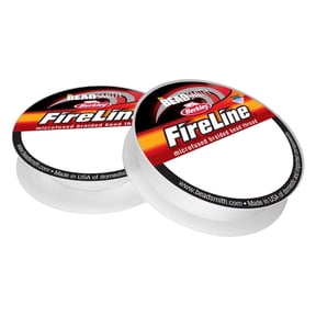 The Beadsmith Fireline by Berkley - Micro-Fused Braided Thread - 2-Pack, Crystal Color, 4lb. and 6lb. Test, 15 Yard Spools - Super Strong Stringing Material for Jewelry Making and Bead Weaving