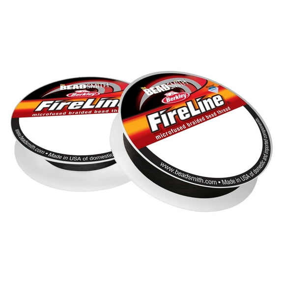 The Beadsmith Fireline by Berkley - Micro-Fused Braided Thread - 2-Pack, Smoke Grey Color, 4lb. and 6lb. Test, 15 Yard Spools -Super Strong Stringing Material for Jewelry Making and Bead Weaving
