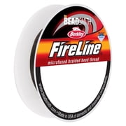 The Beadsmith Fireline by Berkley - Micro-Fused Braided Thread - 4lb. Test, .005"/.12mm Diameter, 15 Yard Spool, Smoke Grey - Super Strong Stringing Material for Jewelry Making and Bead Weaving