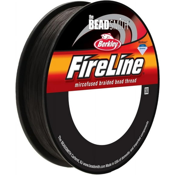 The Beadsmith Fireline by Berkley - Micro-Fused Braided Thread - 6lb. Test, 006"/.15mm Diameter, 125 Yard Spool, Smoke Grey - Super Strong Stringing Material for Jewelry Making and Bead Weaving