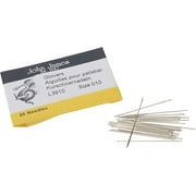 The Beadsmith John James Glovers Needles, Size #10, 32.5mm in Length and 0.53mm in Diameter, Pack of 25, Triangular Point, Ideal to Pass Through Tougher Materials