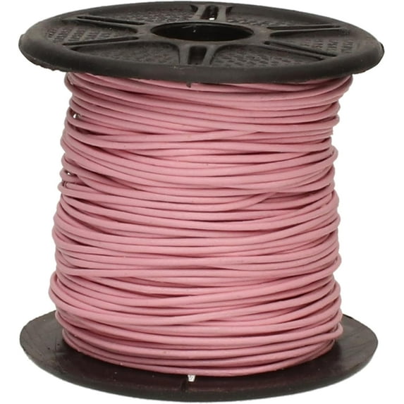 The Beadsmith Leather Cord – Light Pink– .5mm Spool – 25 Yards/22.86 Meters – Indian Leather Thong Ideal for Braiding, Beading, Necklaces, Fine Lacing, Hair Accessories & DIY Jewelry Making