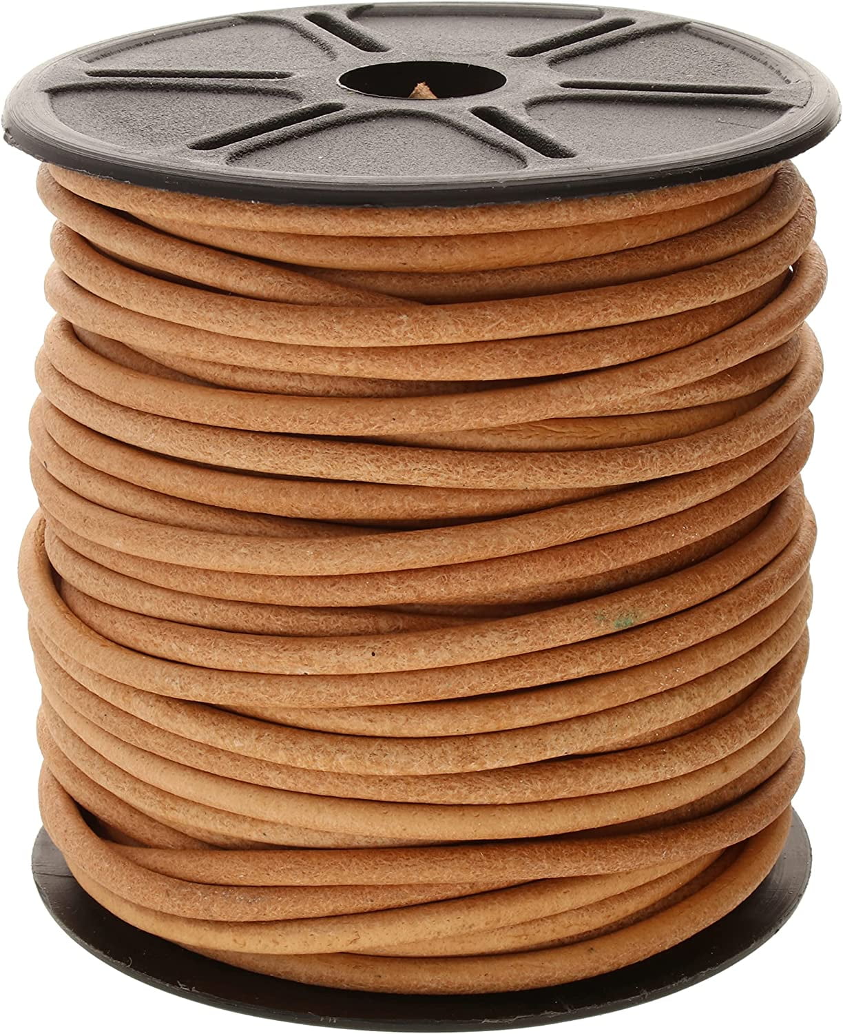 The Beadsmith Leather Cord – Natural – 3mm Spool – 25 Yards/22.86 ...