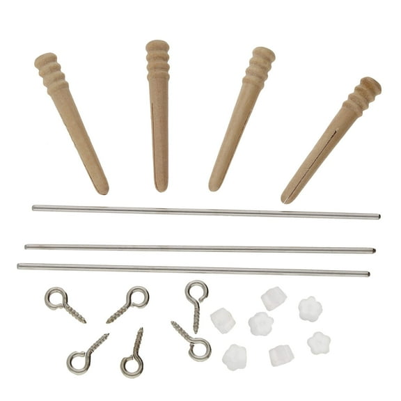 The Beadsmith Little Ricky Beading Loom Accessories Pack, Includes Warp Pegs, Warp Rods, Metal Pegs and Rubber Caps, For Making Jewelry and Beading Bracelets