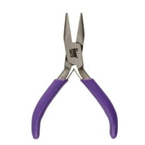 The Beadsmith Mini Series Chain Nose Plier – Create Loops and Bends in Wire and Metal – 3-Inches, Purple Comfort Grip Handle, Single Leaf Spring, Polished Steel Head – Tools for Jewelry Making