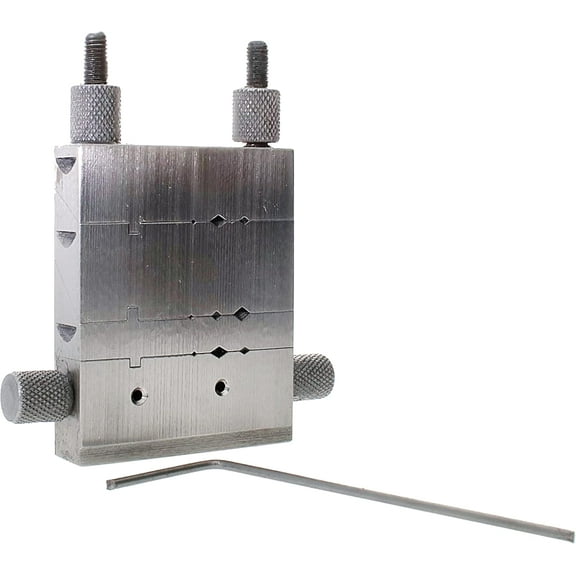 The Beadsmith Miter Cutting Vise Jig - Swiss Style, Made of Steel, 3 x 2.75 For Filing Small Metal, Creating Flat Ends on Wire and Tubing Form 40, 60 & 90-Degree Angles and Bends