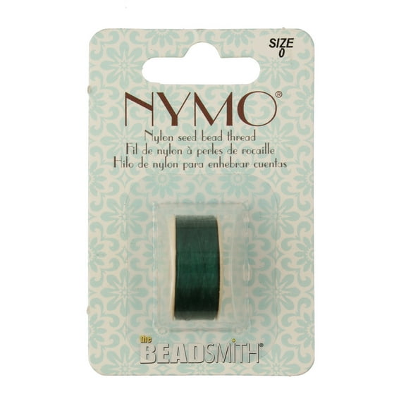 The Beadsmith Nymo Thread – Evergreen Color – Size 0, .15mm Diameter, 115 Yard/105 Meter Spool – Made of Nylon – Bead Embroidery & Weaving, Off Loom & Loom Work and DIY Craft Projects