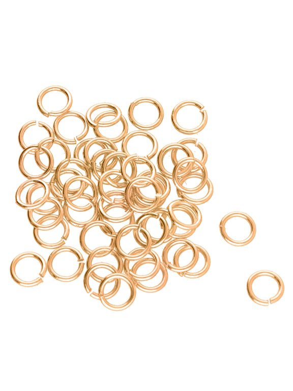 Open Jump Rings 6mm, Copper Plated, 20-Gauge (0.79mm) Wire Thickness, 144 Pieces Findings for Making Keychains, Charms, Chain Mail and Body Jewelry