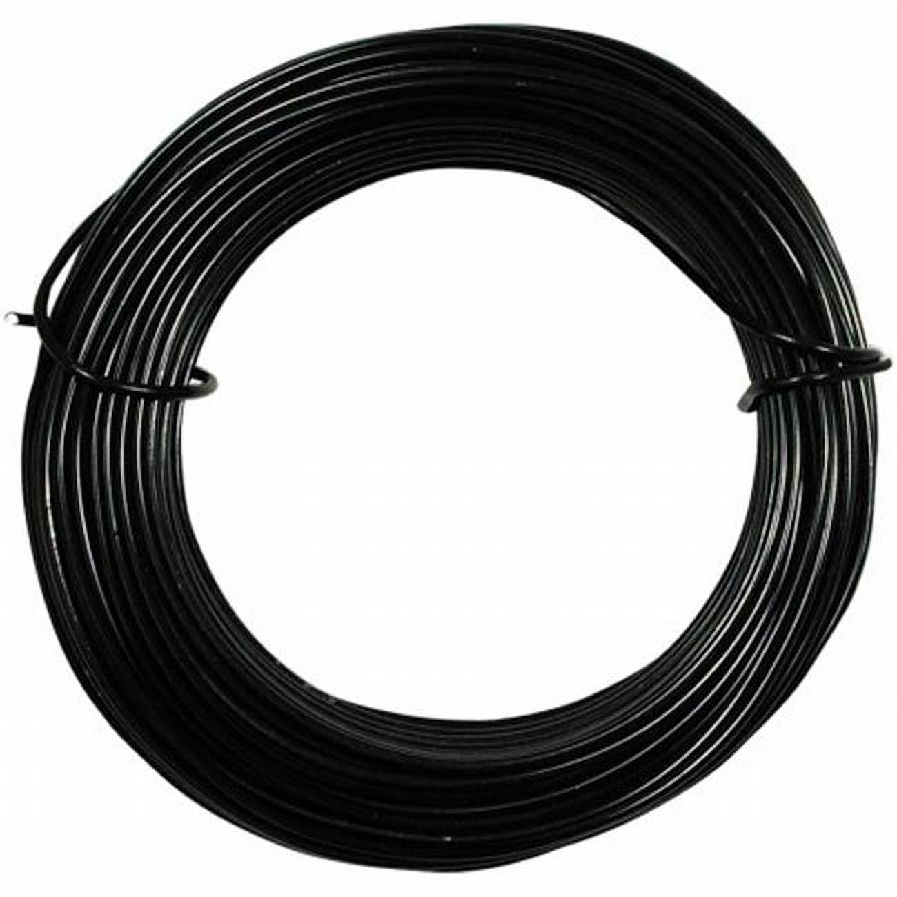 Black - Petite Aluminum Wire 18 Gauge 39' Coil - Beadsmith