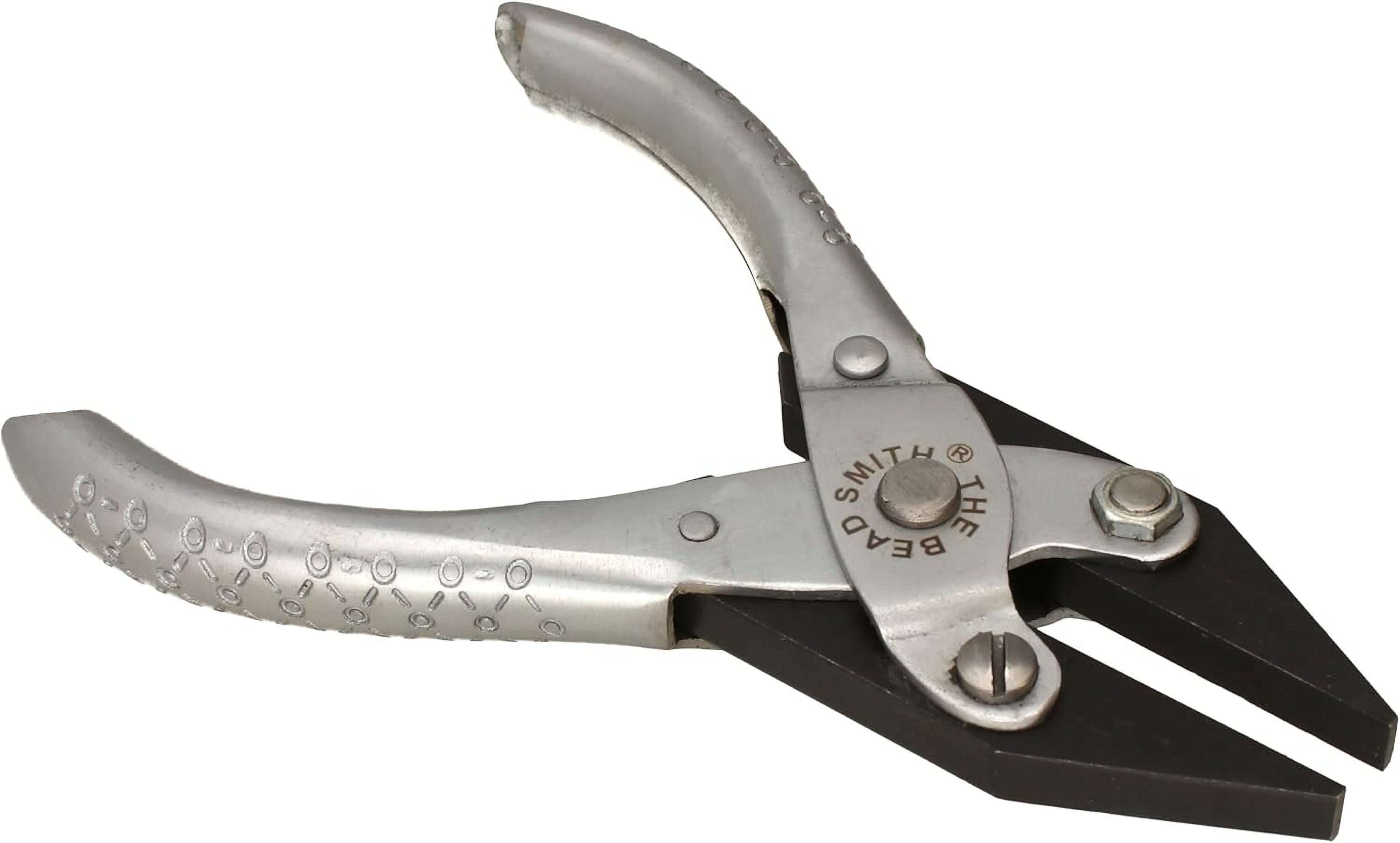 The Beadsmith Flat Nose Parallel Pliers - 4.92 inches (125mm), Steel Tool for Jewelry Making, No Spring