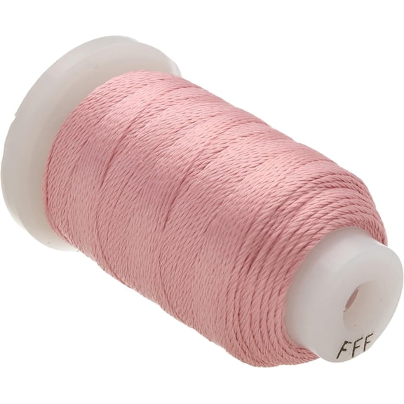 The Beadsmith Pure Silk Cord – Raspberry Cream, Size FFF (0.419 mm), 92 Yards (276 ft), 1/2 oz Spool