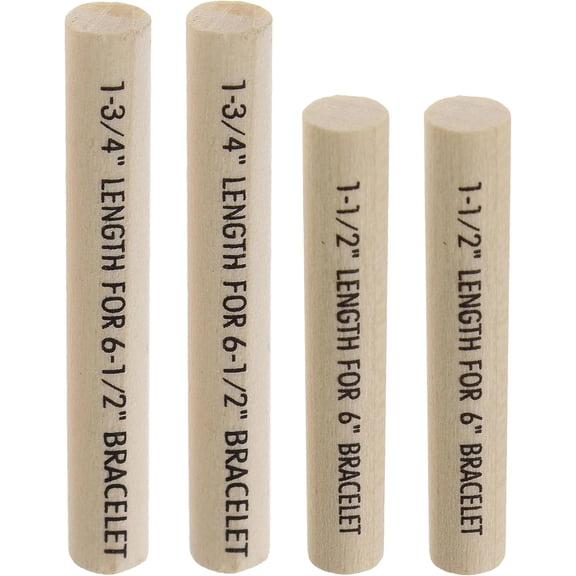 The Beadsmith Rod Set Accessory Pack - 1 1/2" and 1 3/4" Loom Sizing Rods for Creating 6" and 6.5" Bracelets, Compatible with Endless Loom by Deb Moffatt Hall, 2 of Each Size, 4pc