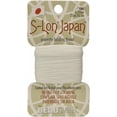 thumbnail image 1 of The Beadsmith S-Lon Japan – Fine Polyester Thread – White Color, .25mm Diameter, 22 Yards per Card – Needle-Free Stringing, Easy to Thread Beads – Ideal for Knotted Jewelry, Pearls and DIY Crafts, 1 of 6