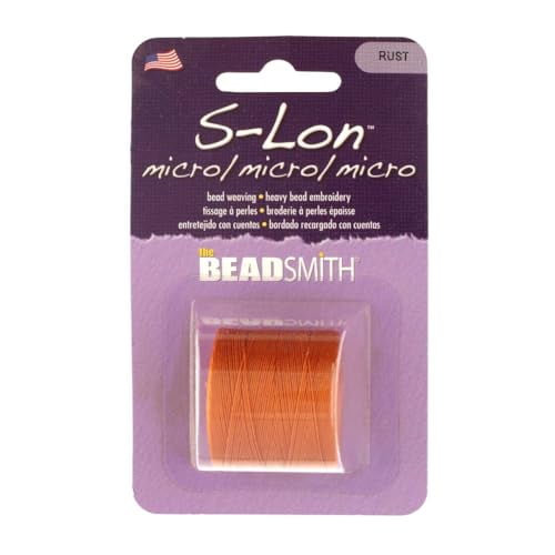 The Beadsmith S-Lon Nylon Micro Cord – Rust Color – TEX70, .12mm Diameter, 262 Yard Spools – For Stringing Beading Crochet, Micro-Macrame Jewelry & Kumihimo Projects
