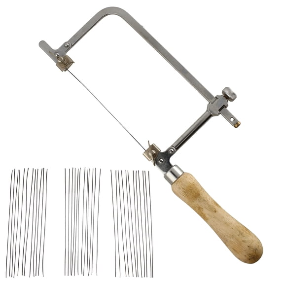 The Beadsmith Saw Frame  Basic Elements  Adjustable, German Style  Includes 36 Blades, Sizes #1/0, 2/0, 3/0  Jewelry Saw for Metalsmiths, Woodworking, Soldering, Arts & Crafts and DIY Hobbies