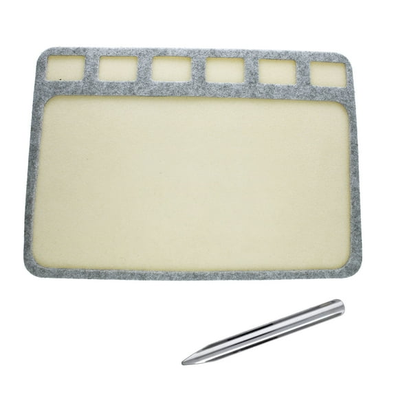 The Beadsmith Seed Bead Treasure Mat 8 x 11 (20.3 x 27.9cm) Soft Surface, 6 Compartments, Raised Border Perfect for Working on Seed Bead Projects, Beading, Jewelry Making and DIY Hobbies