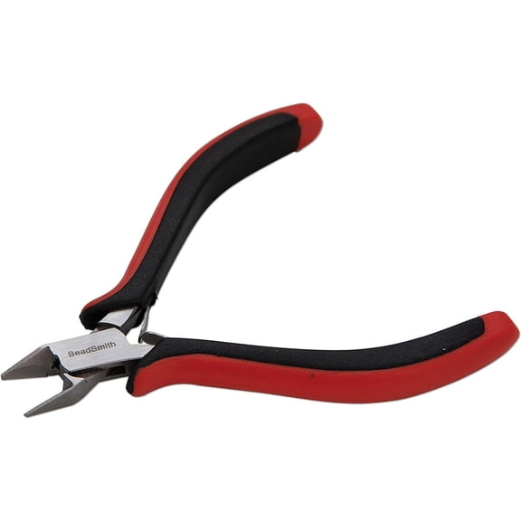 The Beadsmith Side Cutter - Fine Tips 5 inches (127mm) Ergonomic Handle with Double Leaf Springs Jewelry Making Tool for Creating Bracelets, Earrings and Necklaces