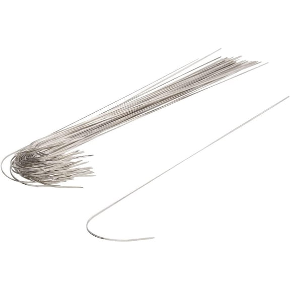 The Beadsmith Spin N String Needles - Spinning Wheel J-Hook Needles, 6 Inches Each, 100pc