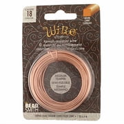 The Beadsmith Square Craft Wire - Wire Elements - Medium Temper - 18 Gauge, 7 Yard Coil - Copper Color - Beading Wire Used for Jewelry Making, Wire Wrapping, and Other DIY Arts & Crafts