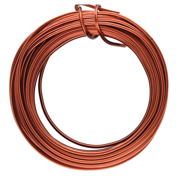 The Beadsmith Square Craft Wire - Soft Temper Beading Wire, Antique Copper Color, 21 Gauge, 7 Yards
