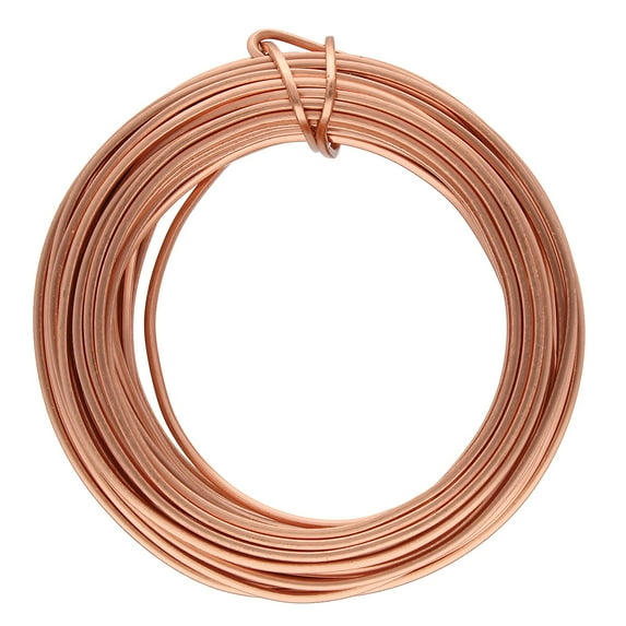 The Beadsmith Square Craft Wire - Soft Temper Beading Wire, Copper Color, 21 Gauge, 7 Yards