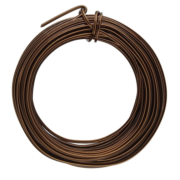 The Beadsmith Square Craft Wire - Soft Temper Beading Wire, Vintage Bronze Color, 21 Gauge, 7 Yards