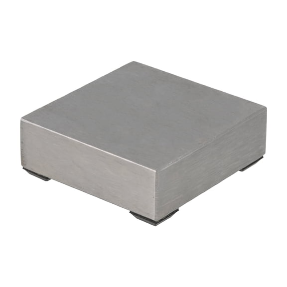 The Beadsmith Steel Bench Block – 2.5" x 2.5" x 0.89" Metal Block for Jewelry Making w/ Rubber Feet