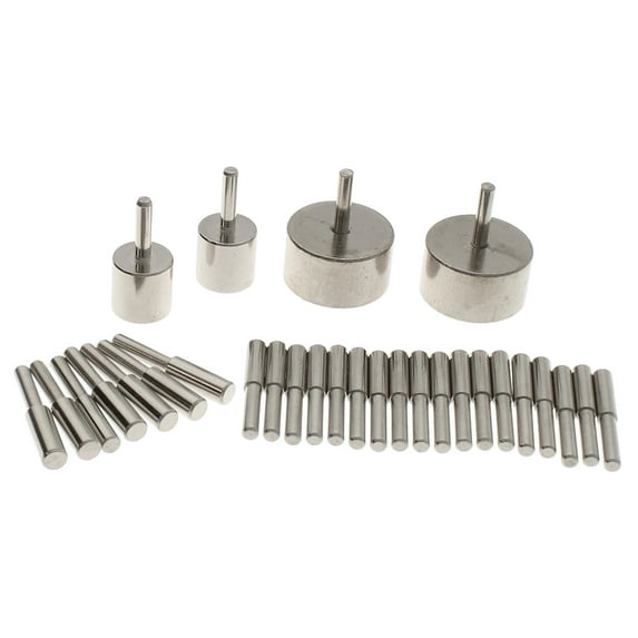The Beadsmith Wig-Jig Peg Kit – 30pc Metal Pegs & Rounds in 2 Sizes Each, Use w/ Wig-A-Ma-Jig Deluxe