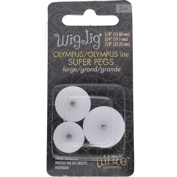 The Beadsmith Wig Jig Olympus Super Peg - Wire Elements by The Beadsmith  Large Size, 3 Pieces, Nylon with Metal Pins, 5/8, 3/4 and 7/8 Inch Sizes - Used for Making Wire Components & Jewelry Designs