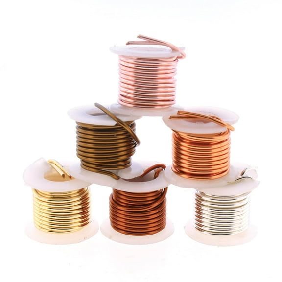 The Beadsmith Wire Elements 16-Gauge Lacquered Tarnish-Resistant Copper Wire for Jewelry Making, 1 Yard Each, 0.91 Meters Each Spool (Assorted Colors)