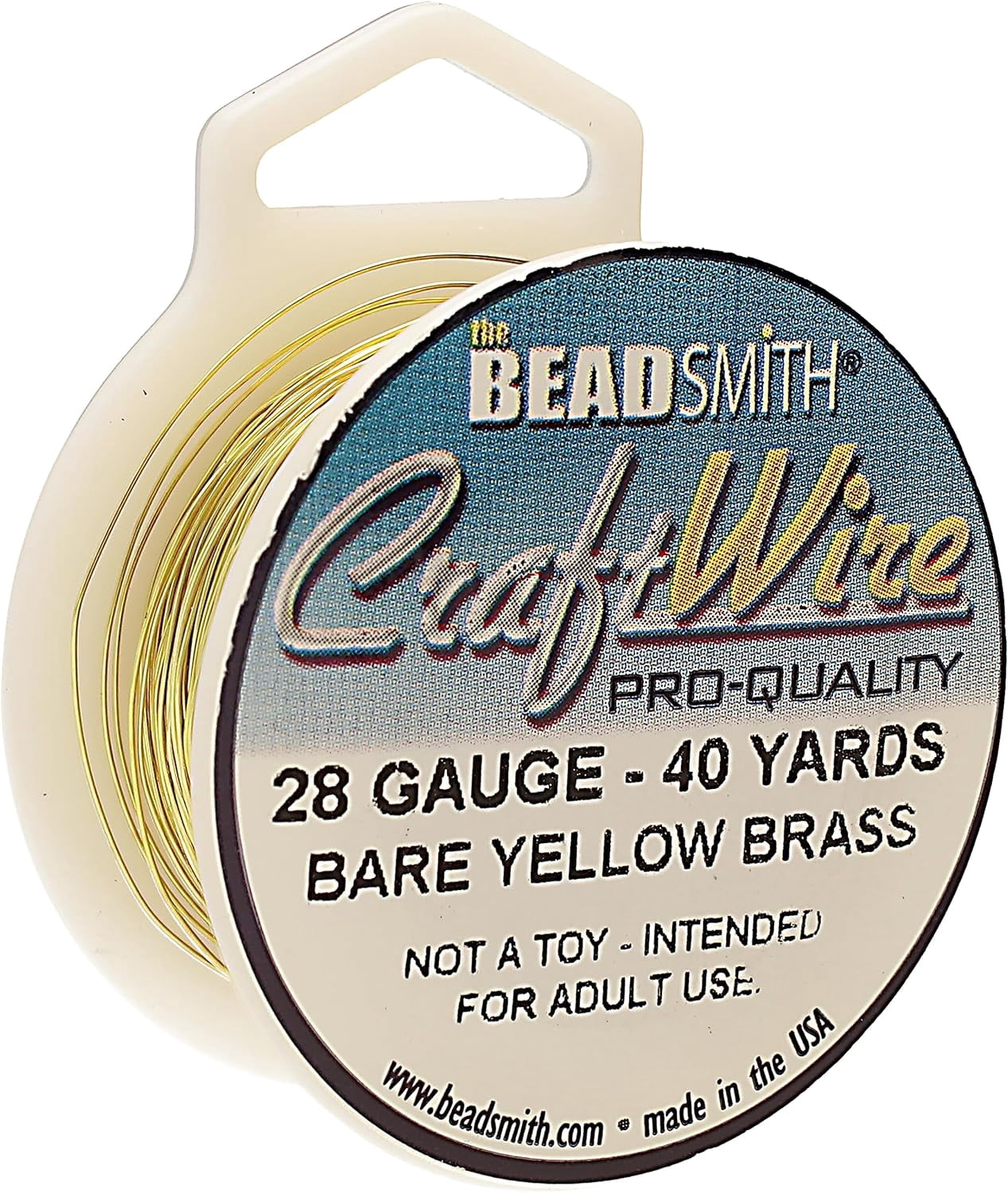 The Beadsmith Quadratischer Basteldraht – 18 Gauge, 4 M Spule, Rotgoldfarben (für Schmuck & DIY)