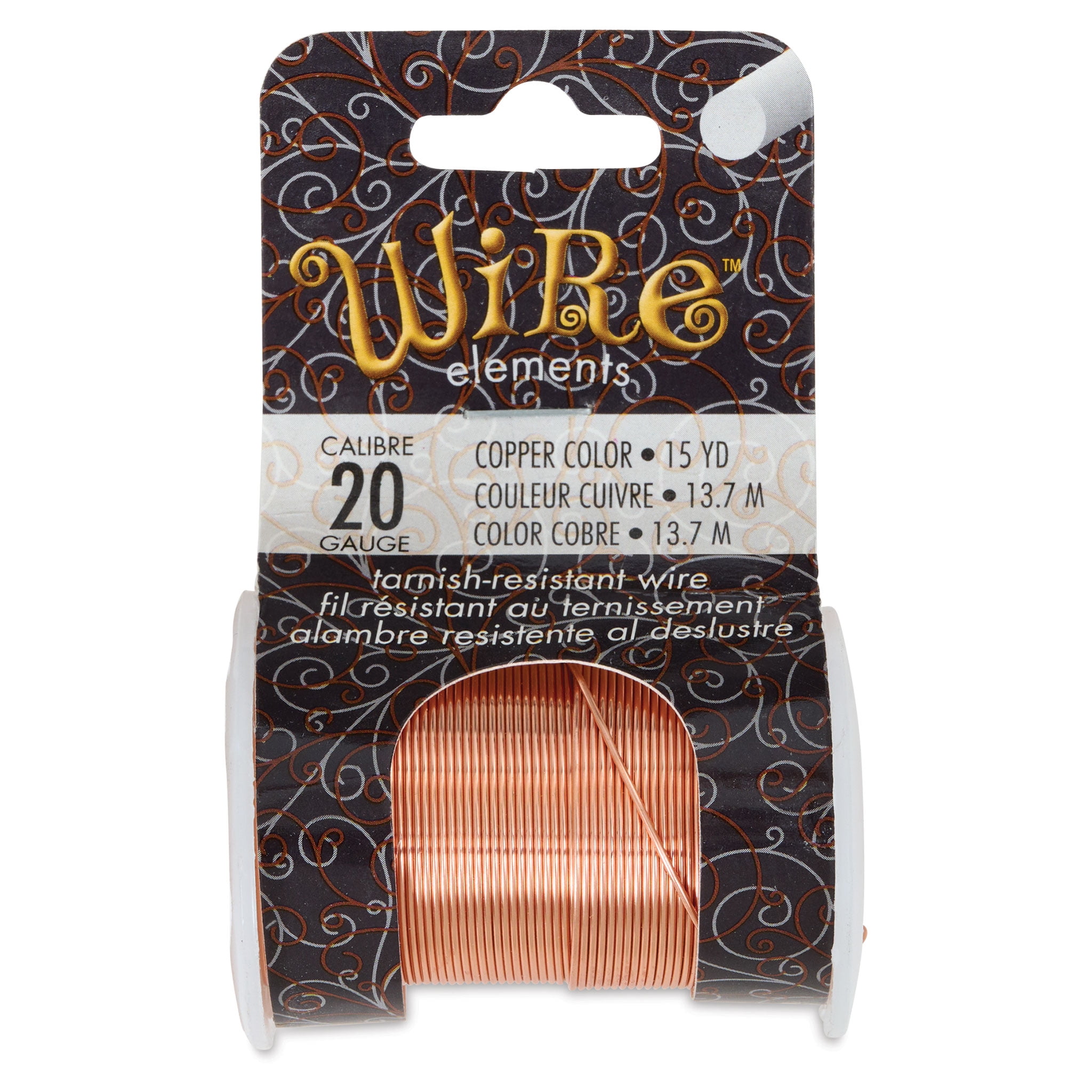 Beadsmith Wire Elements TarnishResistant Wire Copper, 20 Gauge, 15 yds