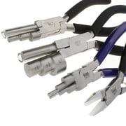 The Beadsmith Wire Working Combo   3 Different Wire Wrapping Bending Pliers and Double Nylon Jaw Chain Nose Pliers   Use to Create Loops, Jump Rings & Protect Wire While Jewelry Making   4 Piece Set