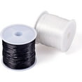 thumbnail image 1 of Beadthoven 2 Rolls/65.62 Yards 0.8mm Elastic Crystal Thread String for Bracelets Beading Stretchy String Bead String Cord for Jewelry Making Bracelets Necklaces Beading DIY Crafts Black & White, 1 of 7
