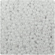 Beadtin Round White Plastic Pearl Loose Bead, 4 mm, 1000 Count