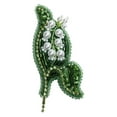 thumbnail image 1 of Beadwork kit for creating brooch Crystal Art Lily of the valley BP-343C, 1 of 1