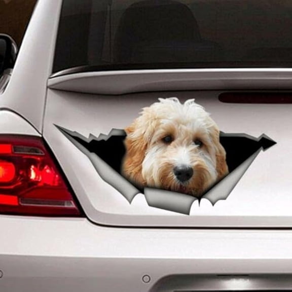Beagle 3D Vinyl Car Decal Sticker, Waterproof Dog Car Stickers for Car Window, Animal Print Decoration, Single Use, Outdoor, 1 Count