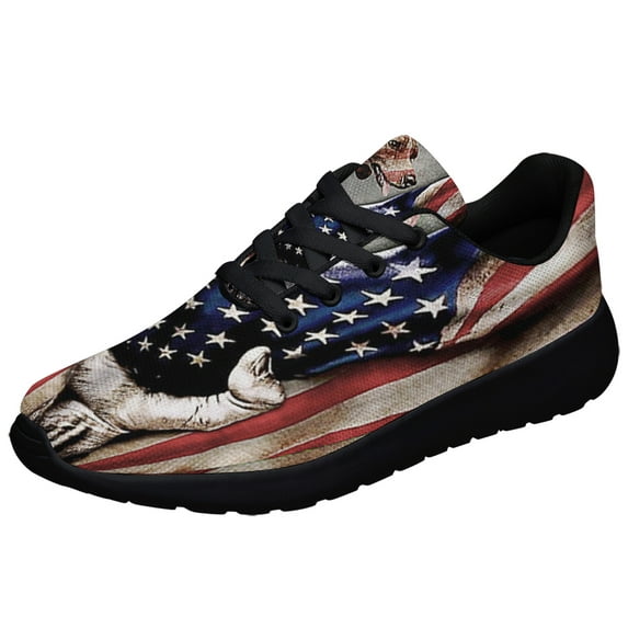 Beagle American flag US Shoes Sneakers Black Size 10