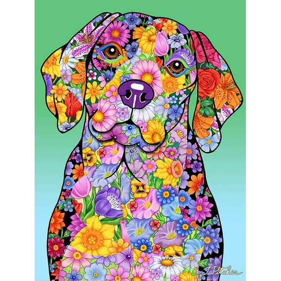 Beagle - Best of Breed Flowers Design Garden Flag