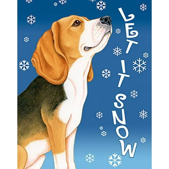 Beagle - Best of Breed Let It Snow Garden Flag
