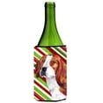 thumbnail image 1 of Beagle Candy Cane Holiday Christmas Wine bottle sleeve Hugger - 24 oz., 1 of 1