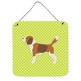 thumbnail image 1 of Beagle Checkerboard Green Wall or Door Hanging Prints, 1 of 1
