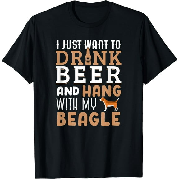 Beagle Dad Shirt Funny Father's Day Dog Lover Gift Beer T-Shirt