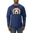 thumbnail image 1 of Beagle Dog Animal Lover Mens Long Sleeve Shirt, 1 of 1