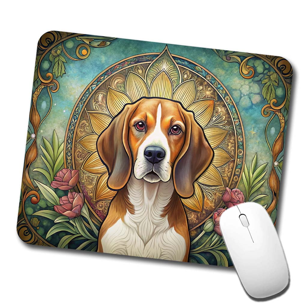 Beagle Dog Art Nouveau Mouse Pad Low Profile Gaming Mat - Walmart.com