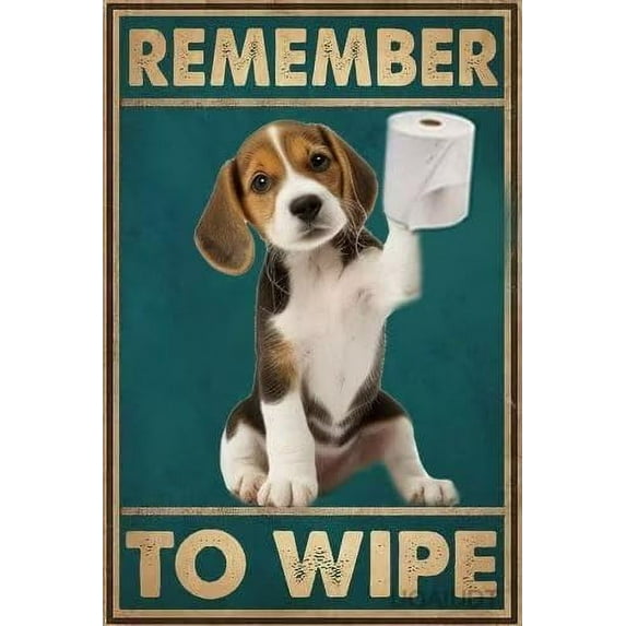 Beagle Dog Bathroom 200 Piece Wooden Jigsaw Puzzles For Adults Family Elderly Remember To Wipe Puzzle Game For Family Art Decorations Funny 200 Piece Puzzle Toy Gift For Friend Wife Mom